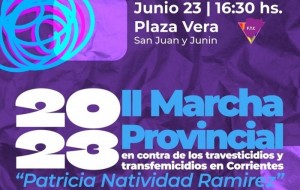 Se convoca a la Marcha Provincial contra los Travesticidios y Transfemicidios