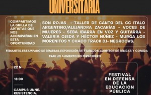 Realizan una festival en defensa de la Universidad Pública